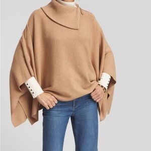 Chico’s NWT Zipper split neck sweater poncho